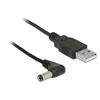 Delock maitinimo laidas DELOCK Strom kabelis USB > DC 5,5x2,5 90° St/St 1,5 m