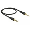 Delock Klinkenkabel 3,5 mm 4 Pin Stecker > Stecker 0,5 m juodas
