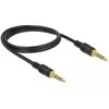 Delock Klinkenkabel 3,5 mm 4 Pin Stecker > Stecker 1 m juodas
