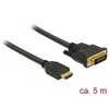 Kabelis Delock HDMI - DVI- D 5m juoda (85656)