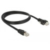 DeLOCK Patch cable m. Schraube Cat.6 1m juodas