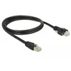 DeLOCK Patch cable m. Schraube Cat.6 1m juodas