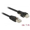 DeLOCK Patch cable m. Schraube Cat.6 1m juodas