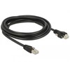 DeLOCK Patch cable m. Schraube Cat.6 3m juodas