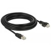 DeLOCK Patch cable m. Schraube Cat.6 5m juodas