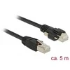 DeLOCK Patch cable m. Schraube Cat.6 5m juodas