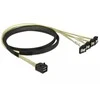 DELOCK SAS-Kabelis MiniSAS HD SFF-8643 > 4xSATA 7Pin gew. 1.0m