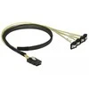 Delock Kabelis Mini SAS SFF-8087 > 4 x SATA 7 Pin gewinkelt 0,5 m