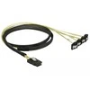 Delock Kabelis Mini SAS SFF-8087 > 4 x SATA 7 Pin gewinkelt 1m