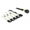 Delock SFF 8643 - SATA x4, 1m, Juodas (85732)