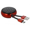 DELOCK laidas USB-A/M į USB-C/M 2.0 juodas/raudonas ištraukiamas 92cm