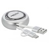 KABELIS USB-A(M)->USB MICRO(M)+LIGHTNING(M) 2.0 0.92M Sidabrinis-Baltas ZWIJANY DELOCK