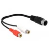 KABELIS AUDIO DIN 5 PIN(M)->2X RCA (CHINCH)(F) 0.2M DELOCK