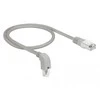 Delock Netzwerkkabel RJ45 Cat.6A S/FTP unten gewinkelt / gerade 0,5 m