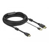 DELOCK HDMI M DisplayPort M 4K laidas 7m maitinamas USB A M juodas