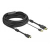 DELOCK HDMI M DisplayPort M 4K laidas 10m maitinamas USB AM juodas