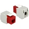 DeLOCK UTP Cat6 Keystone modulis, RJ45 ho - LSA Cat6, "be įrankių", raudona / pilka / 86344