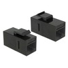 DeLock 86381 Keystone modulis RJ45 jungtis skirta RJ45 Cat.6 UTP juodas / 86381