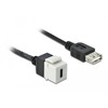 Delock Keystone modulis USB 2.0 C lizdas > USB 2.0 A lizdas su laidu