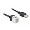 Delock Keystone modulis USB 2.0 C lizdas > USB 2.0 A lizdas su laidu