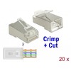 Delock RJ45 Crimp+Cut Stecker Cat.6 STP 20 Stk.