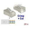 Delock RJ45 Crimp+Cut Stecker Cat.6 STP 20 Stk.