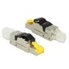 WTYK SIECIOWY RJ45 (8P8C) DELOCK KAT.8 EKRANOWANY MONTAŻ BEZNARZĘDZIOWY (1 SZTUKA)