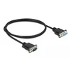 Delock Seriell Kabelis RS-232 Sub-D9 Stecker zu Buchse 1 m