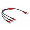 „Delock“ USB įkrovimo laidas „3 in 1 Type-A“ su „Lightning™“ / 2 x USB Type-C™ 30 cm