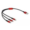 „Delock“ USB įkrovimo laidas „3 in 1 Type-A“ su „Lightning™“ / 2 x USB Type-C™ 30 cm