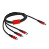 „Delock“ USB įkrovimo laidas „3 in 1 Type-C™“ su „Lightning™“ / „Micro USB“ / „Type-C™“ 1 m