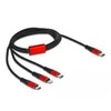 „Delock“ USB įkrovimo laidas „3 in 1 Type-C™“ su „Lightning™“ / „Micro USB“ / „Type-C™“ 1 m
