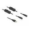 „Delock“ kabelis A tipo USB kištukas iki 2 x DC 5,5 x 2,1 mm lizdas su 1 m jungikliu