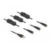 „Delock“ kabelis A tipo USB kištukas iki 3 x DC 5,5 x 2,1 mm lizdas su 1 m jungikliu
