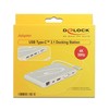 „Delock USB Type-C™ 3.1“ prijungimo stotelė, 4K 30 Hz sidabro pilka