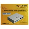 „Delock“ rankinis 2 prievadų lygiagretusis jungiklis Sub-D, 25 kontaktų (87618) – „Morelenet_1000691“