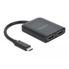SPLITTER VIDEO DELOCK USB-C (DP ALT MODE)->2X HDMI MST/VXP JUODA