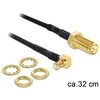 Delock RP-SMA Buchse zum Einbau > MCX 90° Stecker