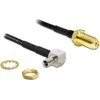 Delock SMA T- 9, 0,17m, Juoda (88487)