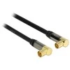 Delock Antennenkabel Koax IEC Stecker 90° > IEC Buchse 90°