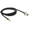 Delock Antennenkabel RP-SMA Stecker > N Buchse zum Einbau 1,5 m