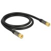 DeLOCK 88918, 1 m, RG-6/U, F, F, Juodas
