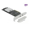 Delock 89009 - PCIe - USB 3.2 Gen 2 (3.1 Gen 2) - Low-profile - PCIe 2.0 - SATA 15-pin - 20 Gbit/s
