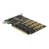 Delock PCI Express x16 kortelė iki 4 x vidinio NVMe M.2 rakto M – išsišakojimas