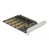 Delock PCI Express x16 kortelė iki 4 x vidinio NVMe M.2 rakto M – išsišakojimas