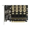 Delock PCI Express x16 kortelė iki 4 x vidinio NVMe M.2 rakto M – išsišakojimas
