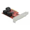 DELOCK 6 prievadų SATA PCI Express x4 plokštė - žemo profilio formatas