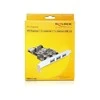 DELOCK PCIe USB 3.0 3x išorinis 1x vidinis LP SATA Power VIA