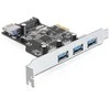 DELOCK PCIe USB 3.0 3x išorinis 1x vidinis LP SATA Power VIA