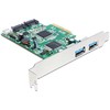 Kontrolierius Delock PCIE 2, 0 x 4 - 2 x USB 3, 0 + 2 x SATA III (89359)